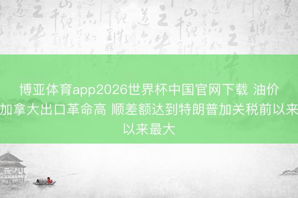 博亚体育app2026世界杯中国官网下载 油价鞭策加拿大出口革命高 顺差额达到特朗普加关税前以来最大