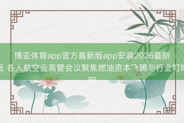 博亚体育app官方最新版app安装2026最新版 各人航空业高管会议聚焦燃油资本飞腾与行业叮咛