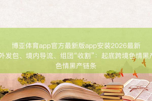 博亚体育app官方最新版app安装2026最新版 境外发包、境内导流、组团“收割”：起底跨境色情黑产链条