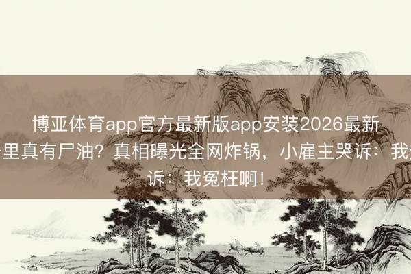 博亚体育app官方最新版app安装2026最新版 辣条里真有尸油？真相曝光全网炸锅，小雇主哭诉：我冤枉啊！